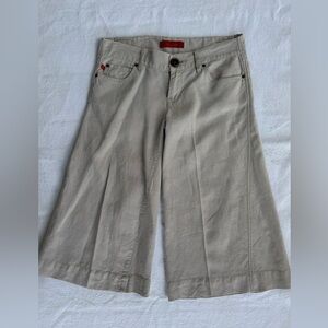 NWOT Level 99 Women’s Beige Wide-Leg Gauchos 31